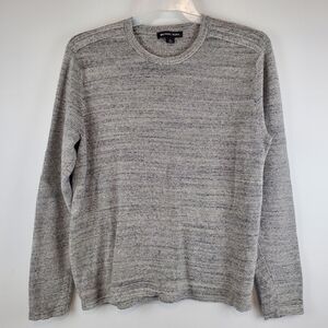 Michael Kors Gray Waffle Knit Crewneck Sweatshirt XL Mens Cotton Wool Thick